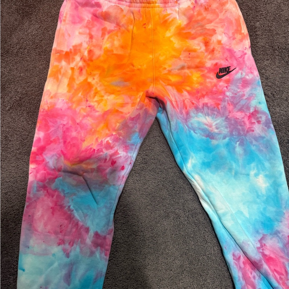 Nike custom tie dye pants